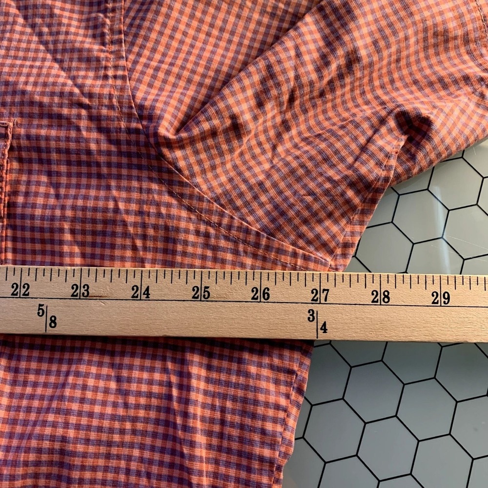 Wrangler Shirt Mens Size XXL 2XL Red Checkered Pearl Snap Button Up Short Sleeve - Picture 6 of 8